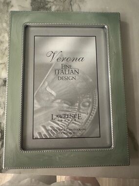 Lawrence Verona Mint Green Picture Frame with Silver Bead Trim